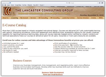The Lancaster Consulting Group, (LCG) The Lancaster Consulting Group, (LCG)