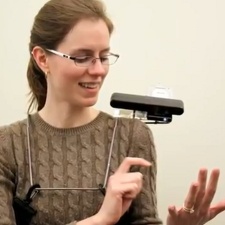 Omnitouch - a projector perched on your shoulder, projecting a
  screen on any flat surface and able to recognize gestures