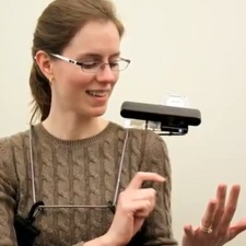 Omnitouch - a projector perched on your shoulder, projecting a
screen on any flat surface and able to recognize gestures