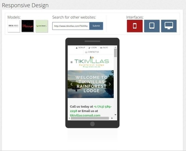 Checking Tikivillas on our responsive design checking tool - smartphone display