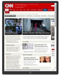 CNN.com rendered on tablet