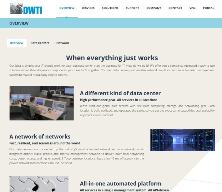 DWTI.org Overview page: visual and comprehensive review of