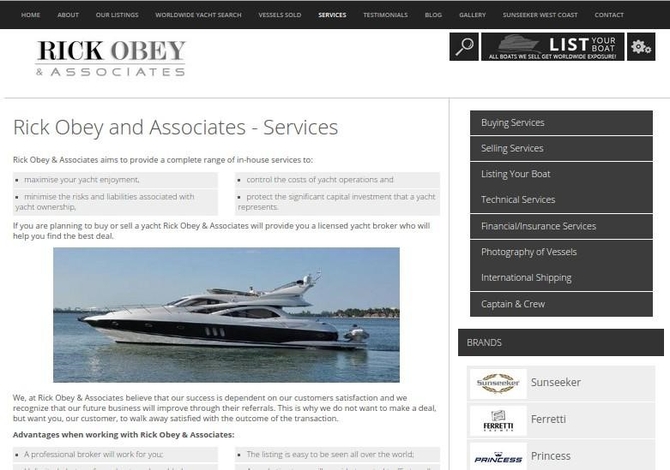The full panoply of Services Rick Obey & Associates offers
