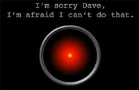 HAL9000 - an example of an AI capable of natural language processing and production