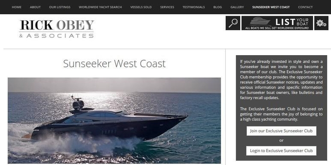 Sunseeker West Coast on Rick Obey & Associates